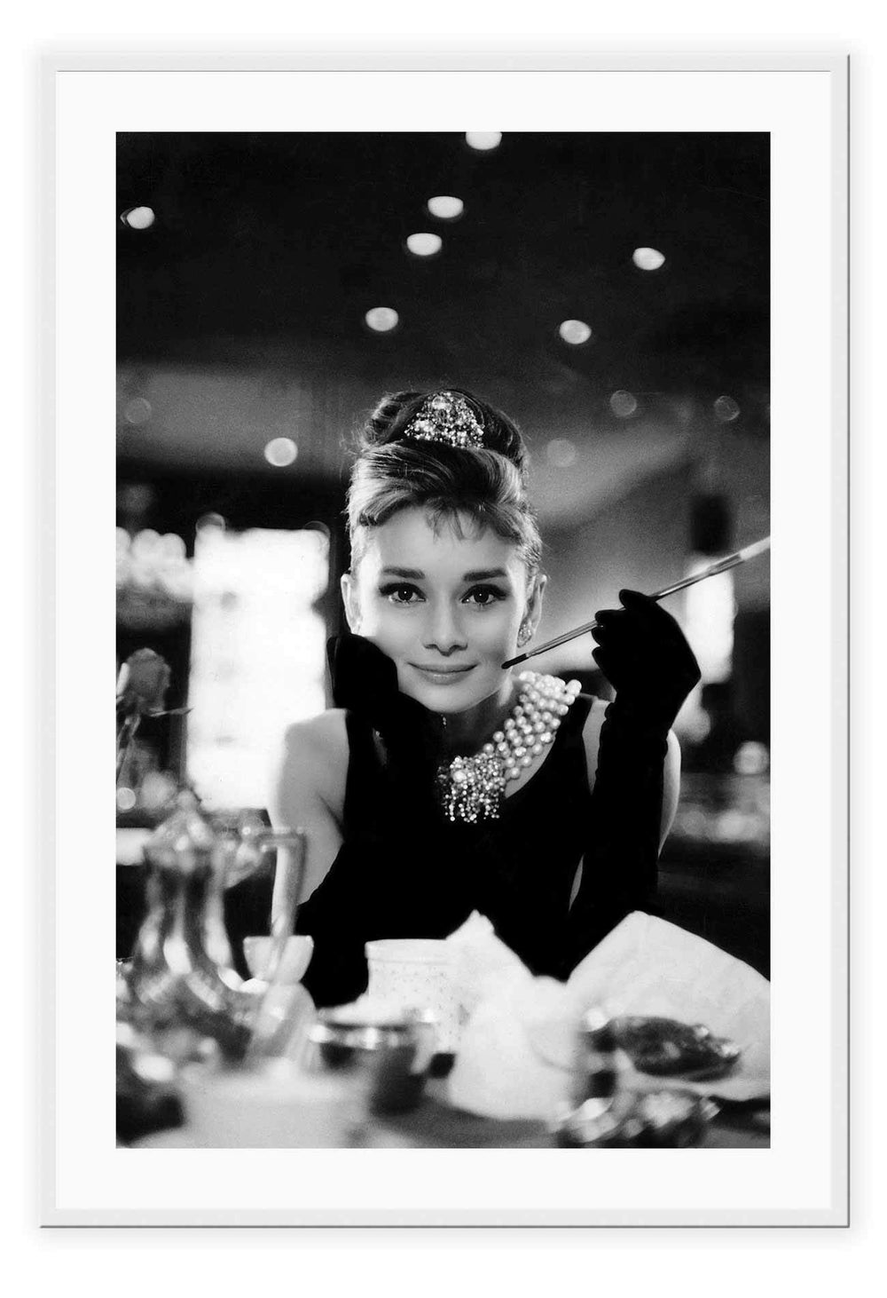 Canvas Prints 50x70cm / White Breakfast At Tiffanys Breakfast At Tiffanys  Wall Art : Ready to hang framed artwork. Brand