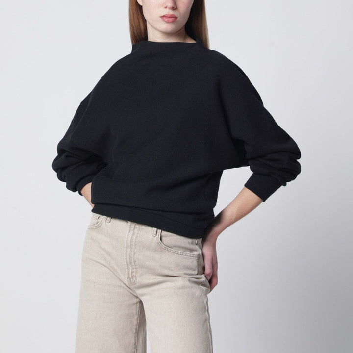 Shirts &amp; Tops 6397 - Black draped sweatshirt Brand