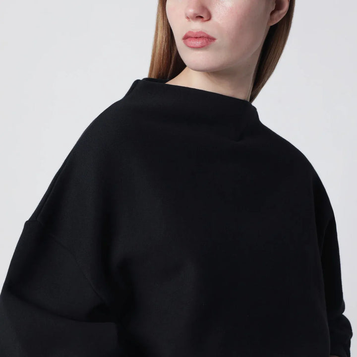 6397 - Black draped sweatshirt Brand Shirts &amp; Tops