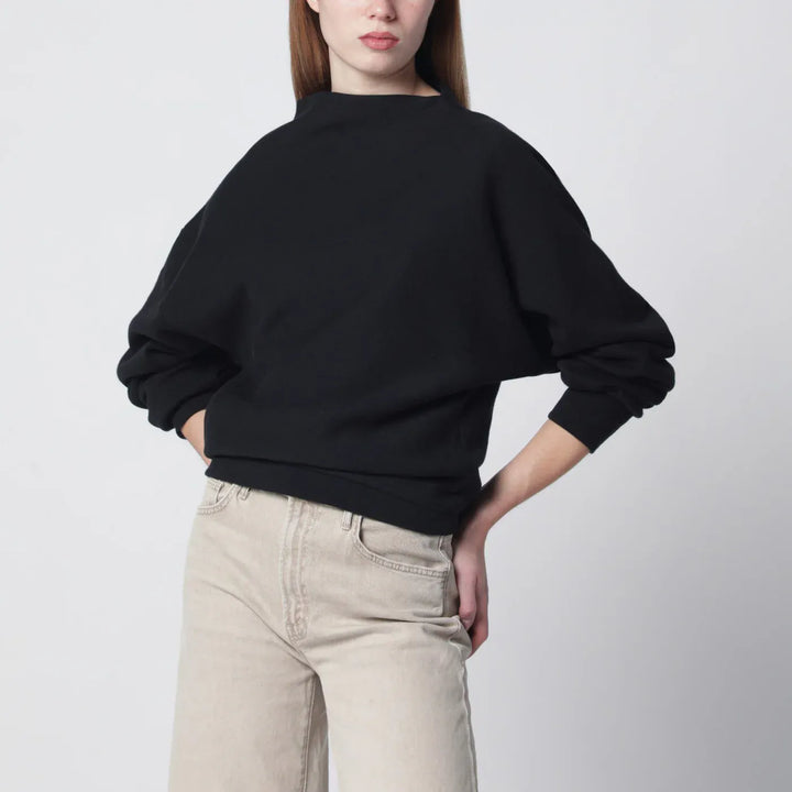 6397 - Black draped sweatshirt Brand Shirts &amp; Tops XS