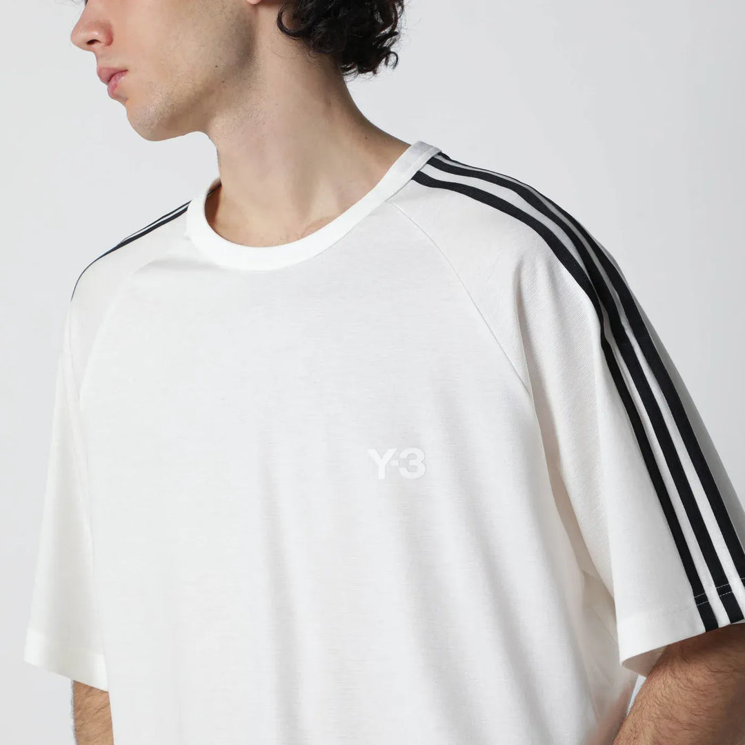 adidas Y-3 - Oversized Core White T-shirt with logo Brand Shirts &amp; Tops