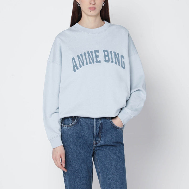 Shirts &amp; Tops ANINE BING - Light blue Miles sweatshirt with logo Brand