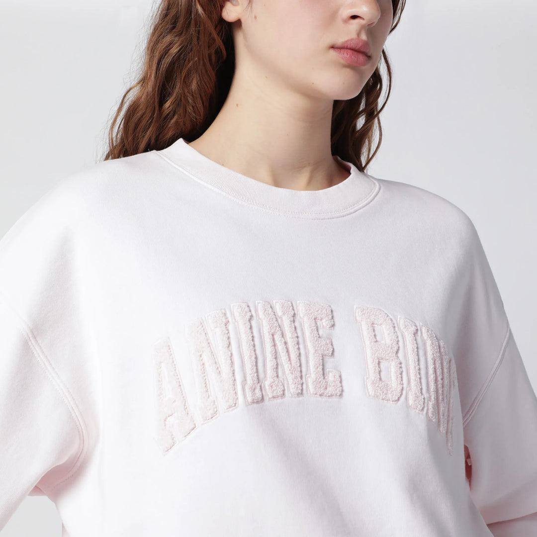 ANINE BING - Spencer Pink Mélange Cotton Sweatshirt Brand Shirts &amp; Tops