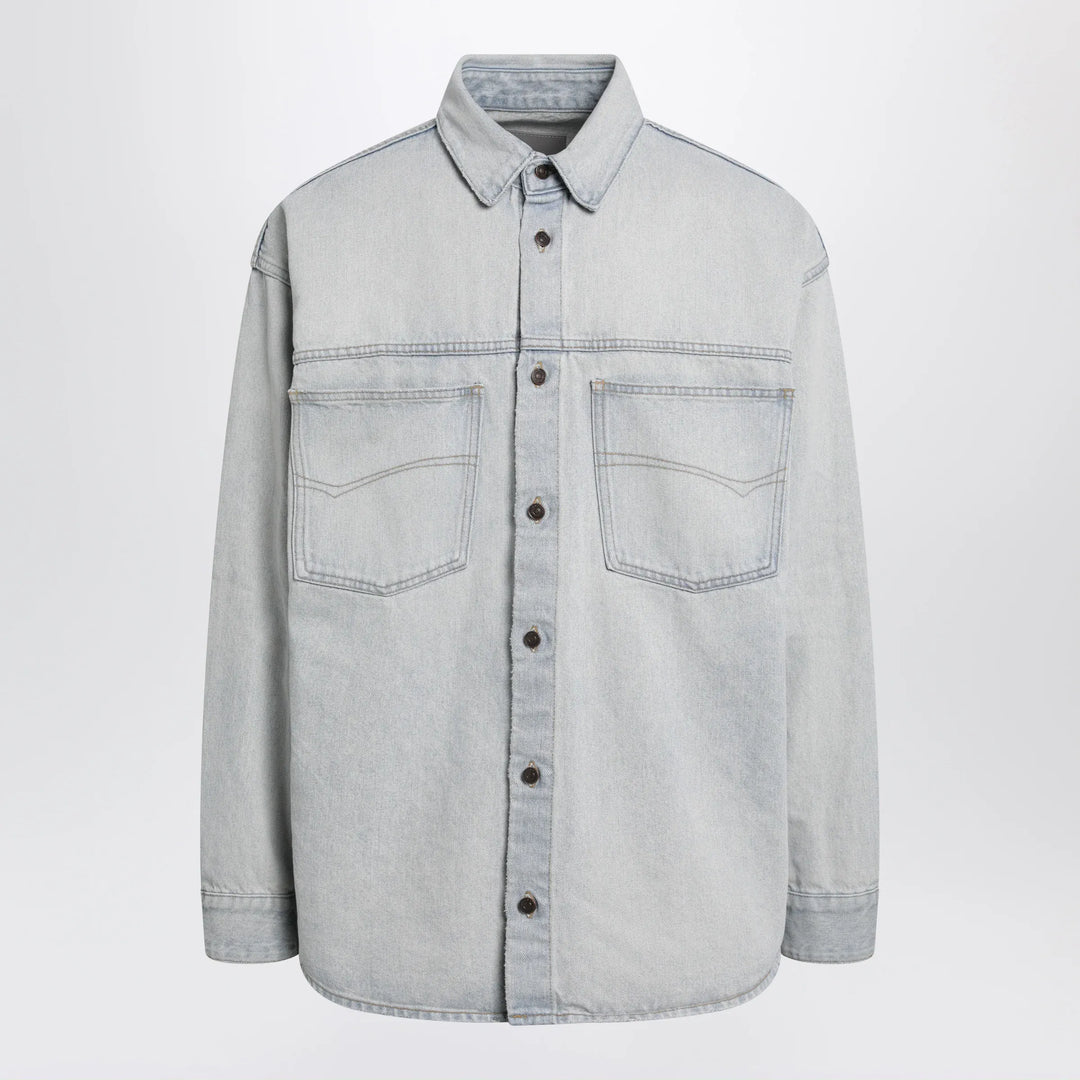 Balenciaga - Light blue cotton denim shirt Brand Shirts &amp; Tops S