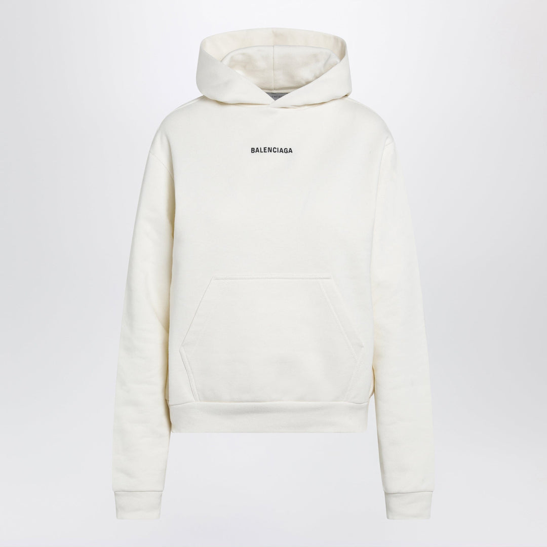 Shirts & Tops Balenciaga - Medium-fit embroidered hoodie in dry fleece, cream Brand