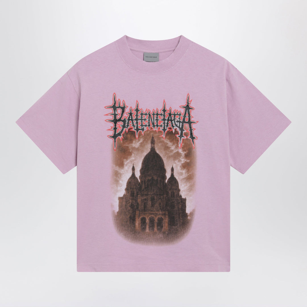 Shirts & Tops Balenciaga - Women's Sacré Cœur T-shirt in jersey, old pink Brand