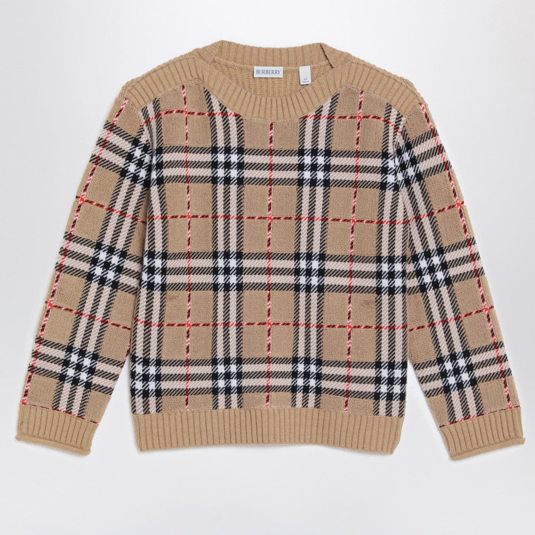 Shirts &amp; Tops 10 Burberry - Beige check wool pullover Brand