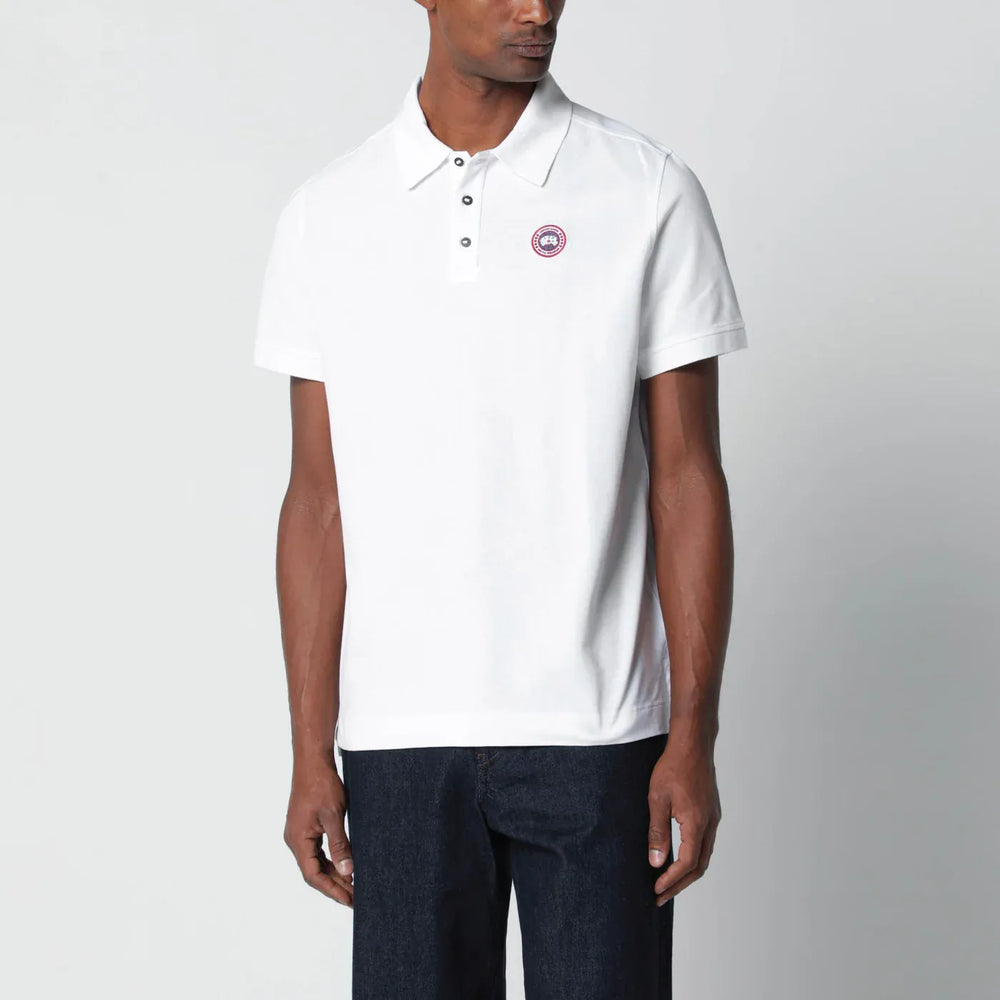 Canada Goose - White polo with patch logo Brand Shirts & Tops M