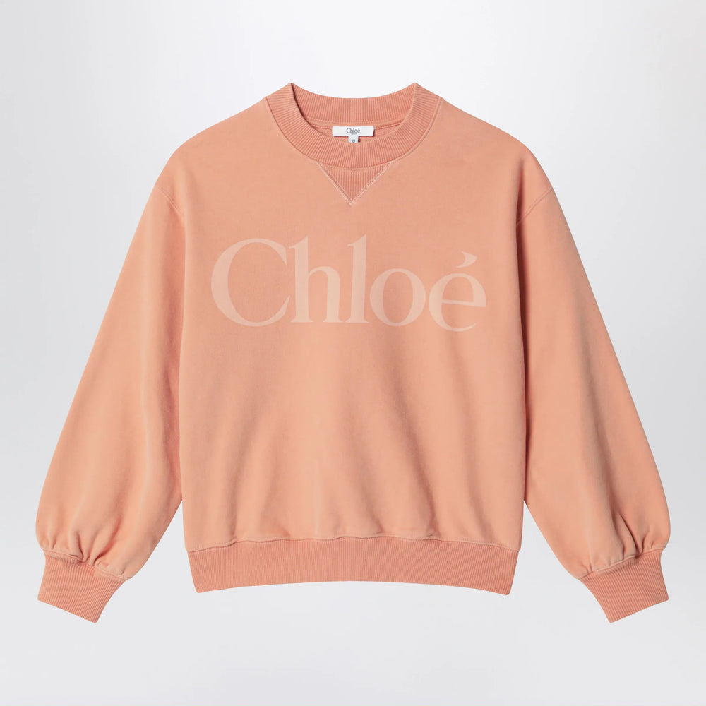 Chloé - Apricot sweatshirt with logo print Brand Shirts & Tops 8
