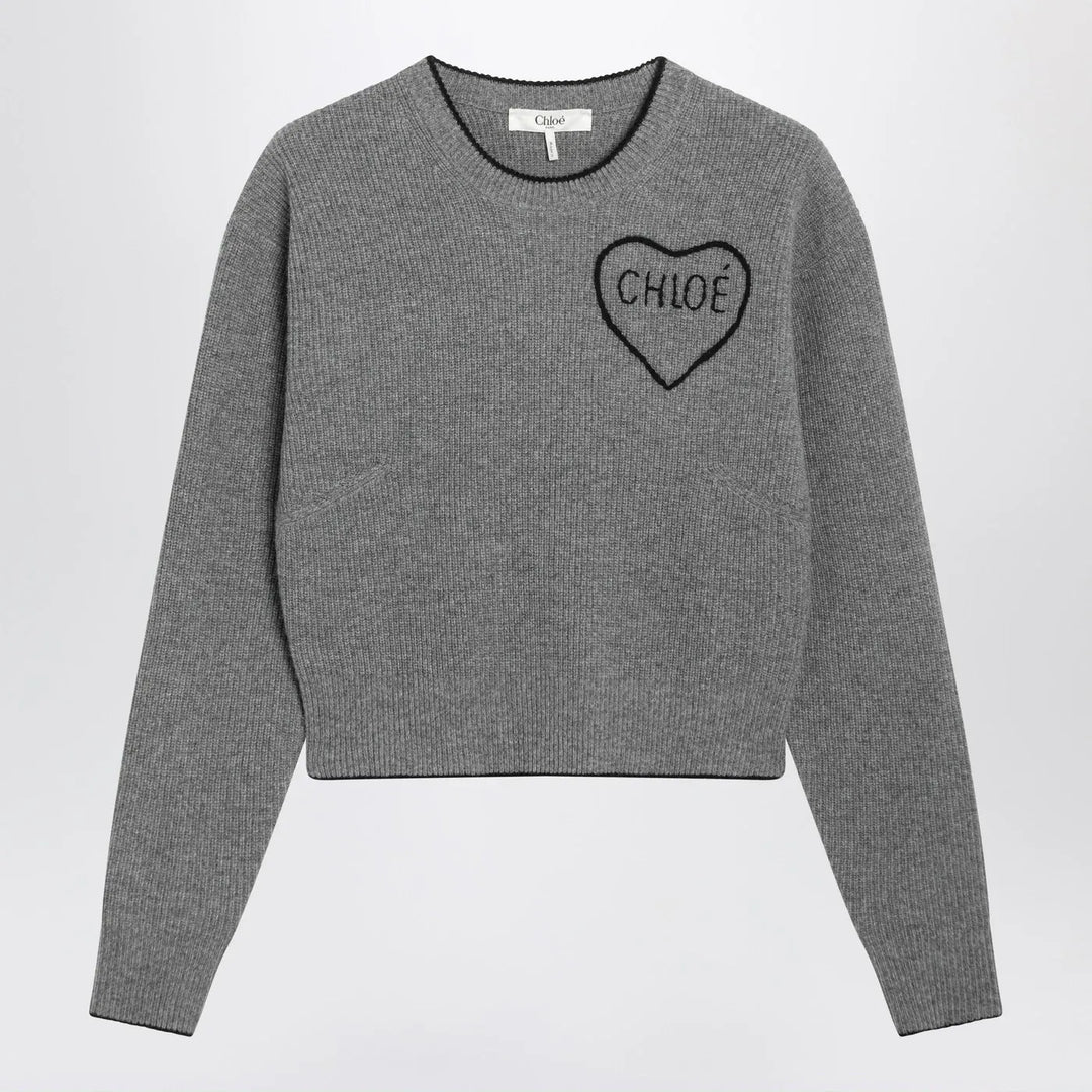 Chloé - Gray wool and cashmere sweater Brand Shirts &amp; Tops S