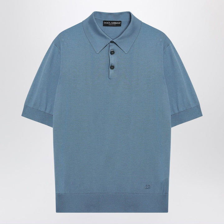 Shirts &amp; Tops Dolce&amp;Gabbana - Light blue silk polo shirt Brand