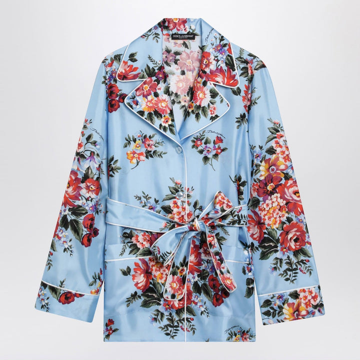 Shirts &amp; Tops Dolce&amp;Gabbana - Vanity silk twill shirt with floral print Brand