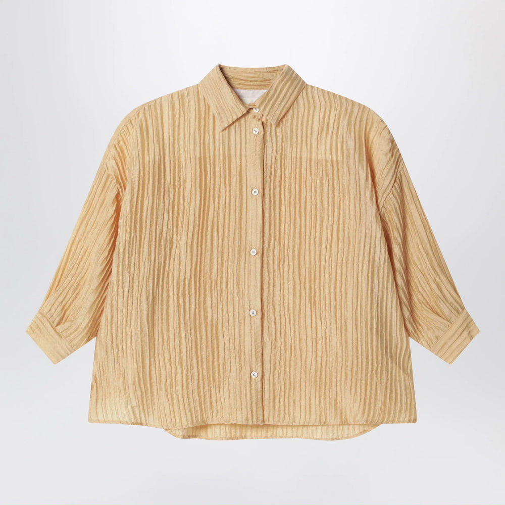 Douuod - Ochre yellow shirt with pleats Brand Shirts & Tops 8