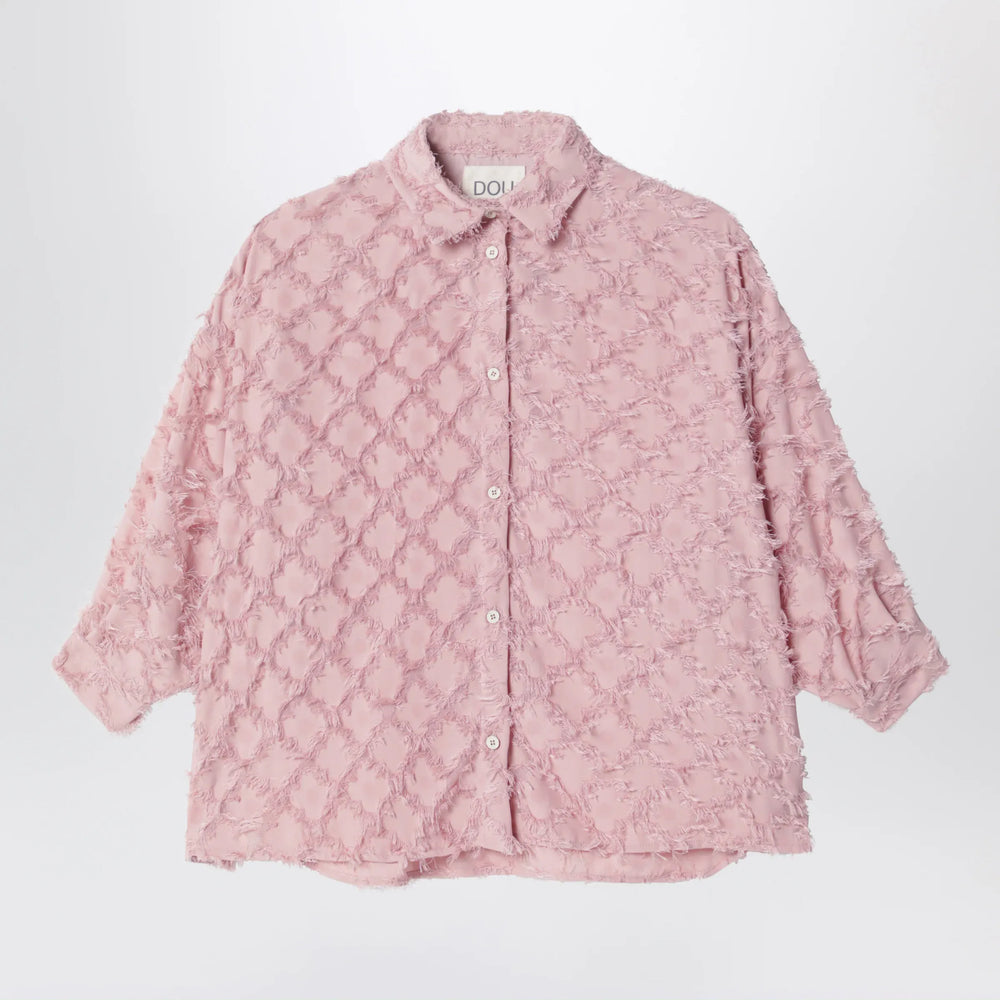 Douuod - Pink Shirt With Fringe Pattern Brand Shirts & Tops 10