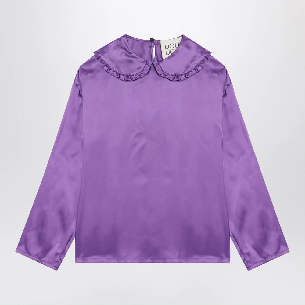 Douuod - Purple satin blouse Brand Shirts & Tops 4