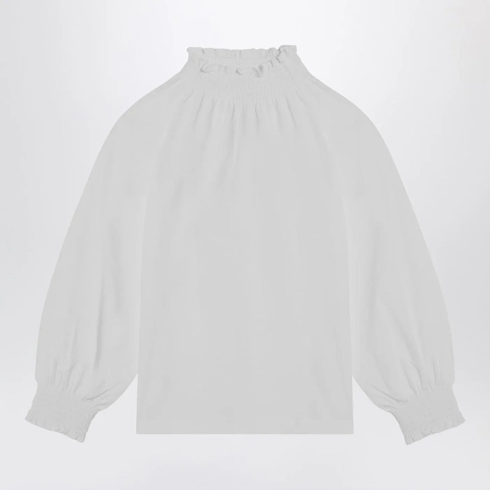 Douuod - White cotton blouse Brand Shirts & Tops 14