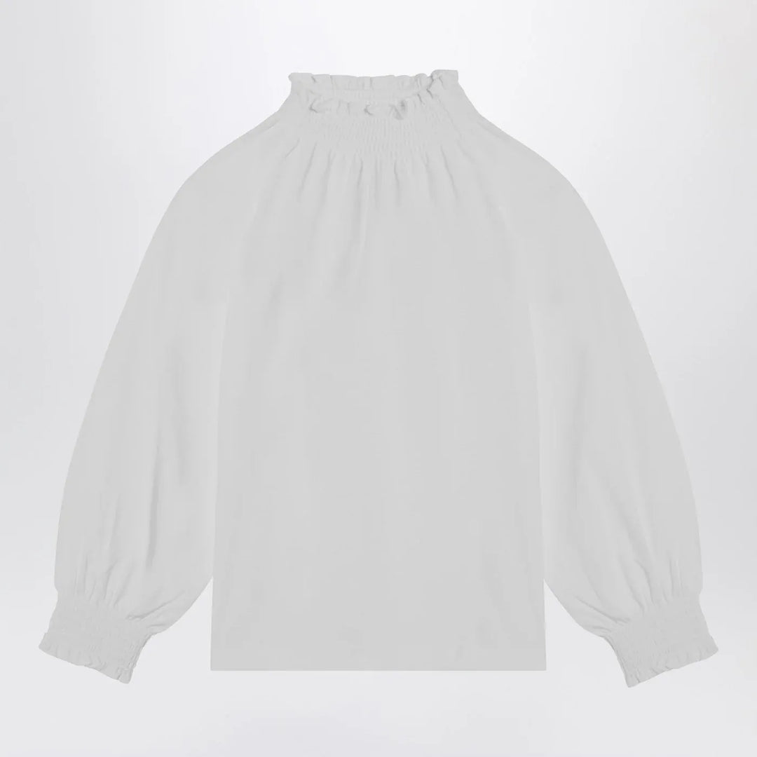 Douuod - White cotton blouse Brand Shirts &amp; Tops 14