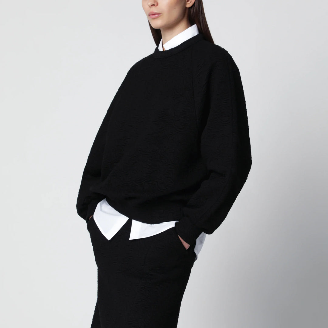 Dries Van Noten - Black viscose-blend sweatshirt Brand Shirts &amp; Tops XS