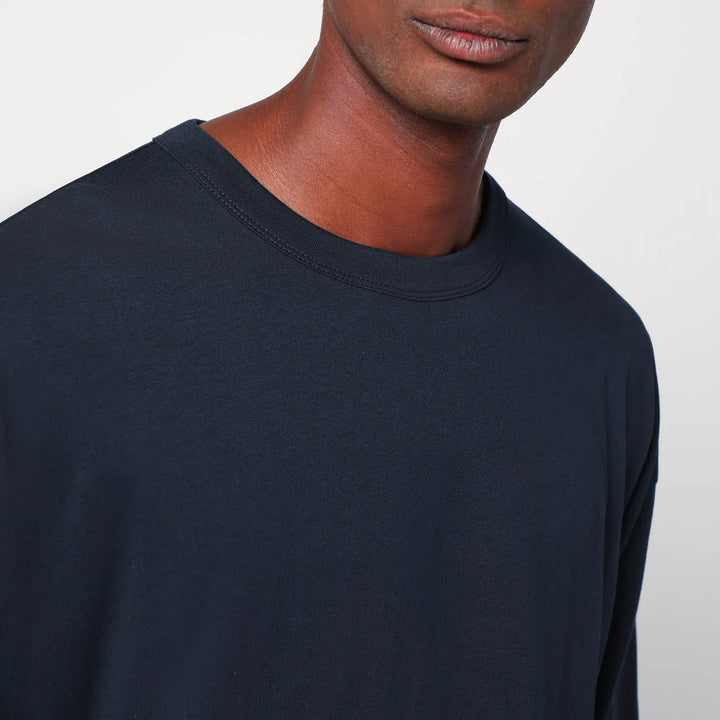 Dries Van Noten - Oversized navy blue cotton T-shirt Brand Shirts &amp; Tops S