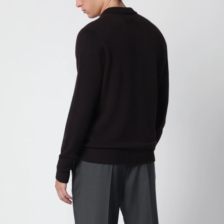 Drumohr - Brown wool polo sweater Brand Shirts &amp; Tops