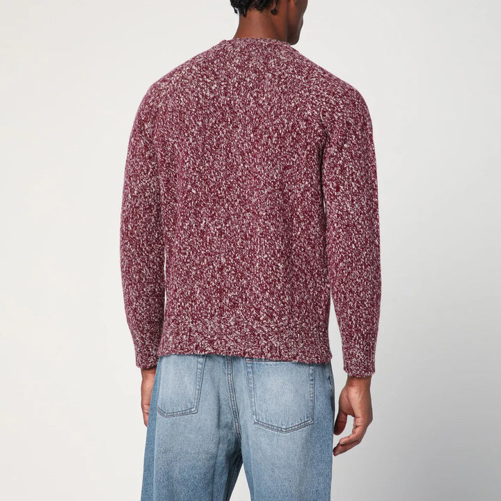 Drumohr - Grape-coloured pattern wool sweater Brand Shirts &amp; Tops 52 IT