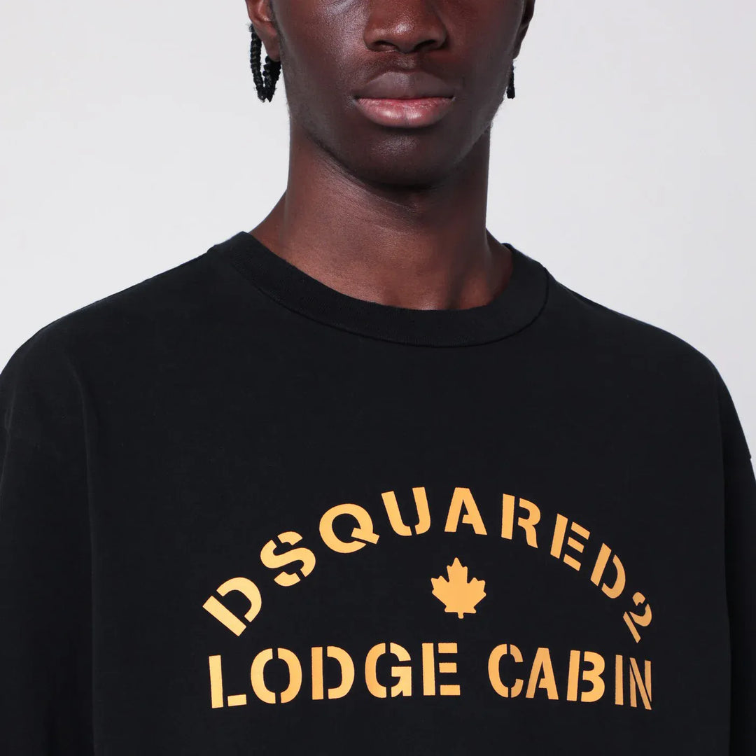 Dsquared2 - Black cotton T-shirt with logo Brand Shirts &amp; Tops
