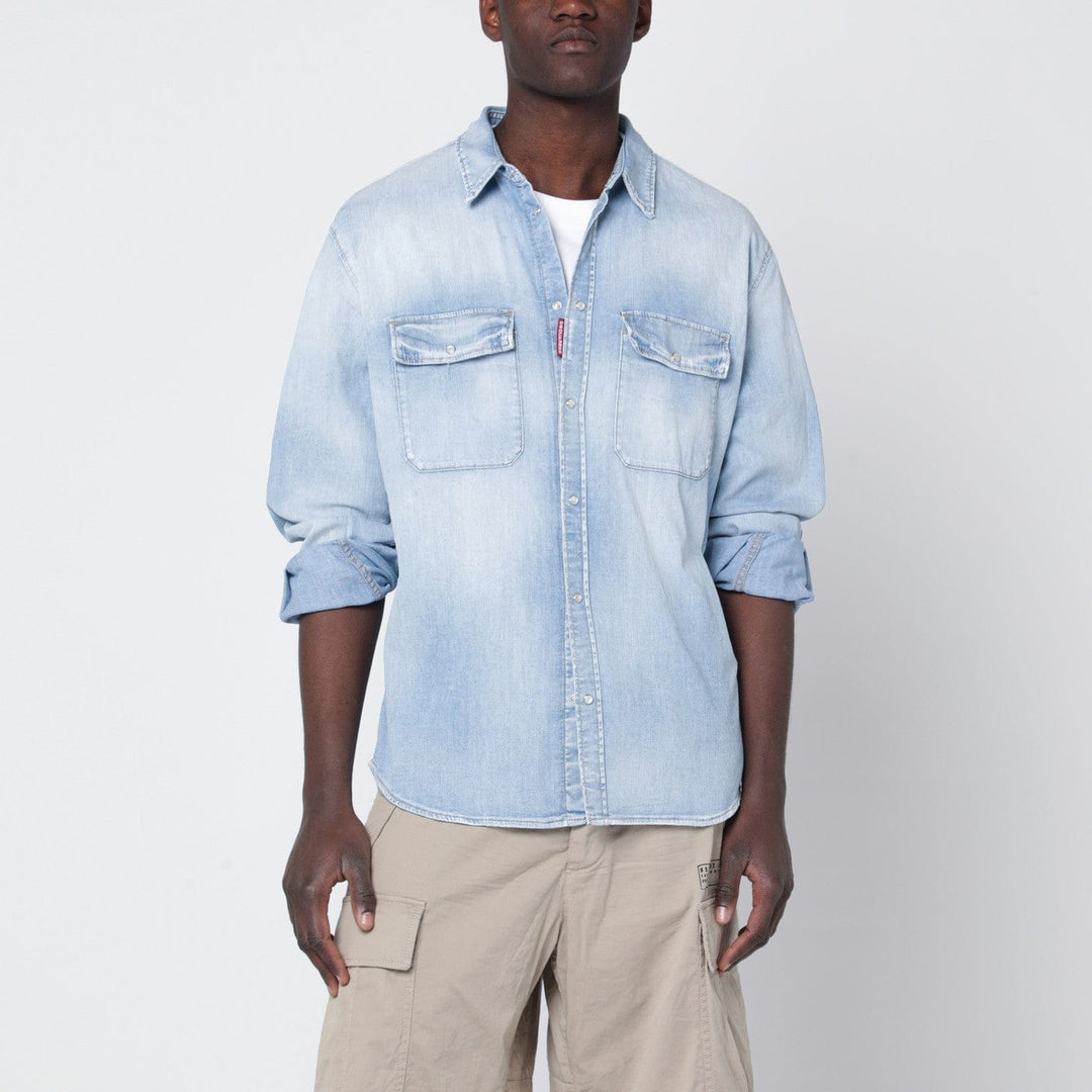 Shirts &amp; Tops Dsquared2 - Light blue washed denim shirt Brand