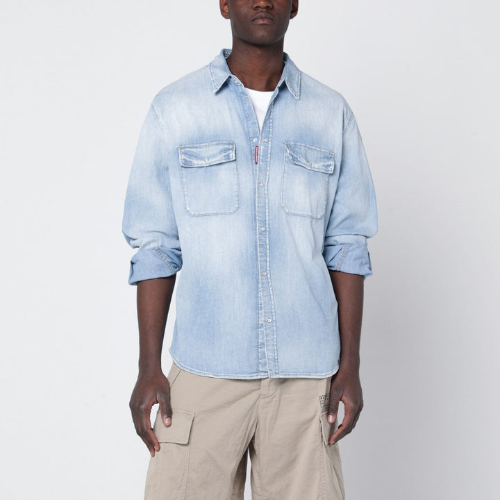Shirts &amp; Tops Dsquared2 - Light blue washed denim shirt Brand