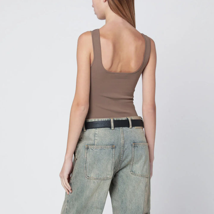 Entire Studios - Light brown viscose-blend top Brand Shirts &amp; Tops
