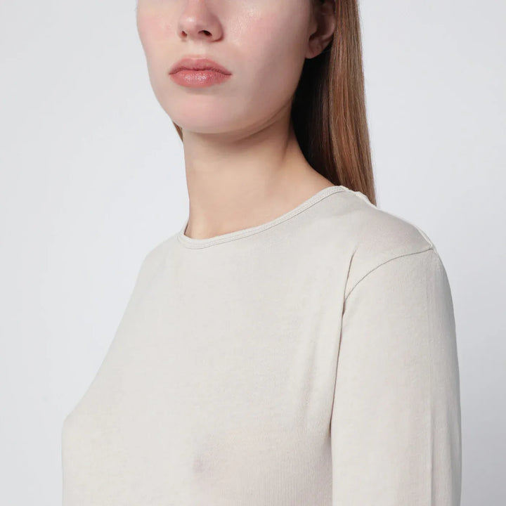 Entire Studios - White crewneck cotton-blend top Brand Shirts &amp; Tops