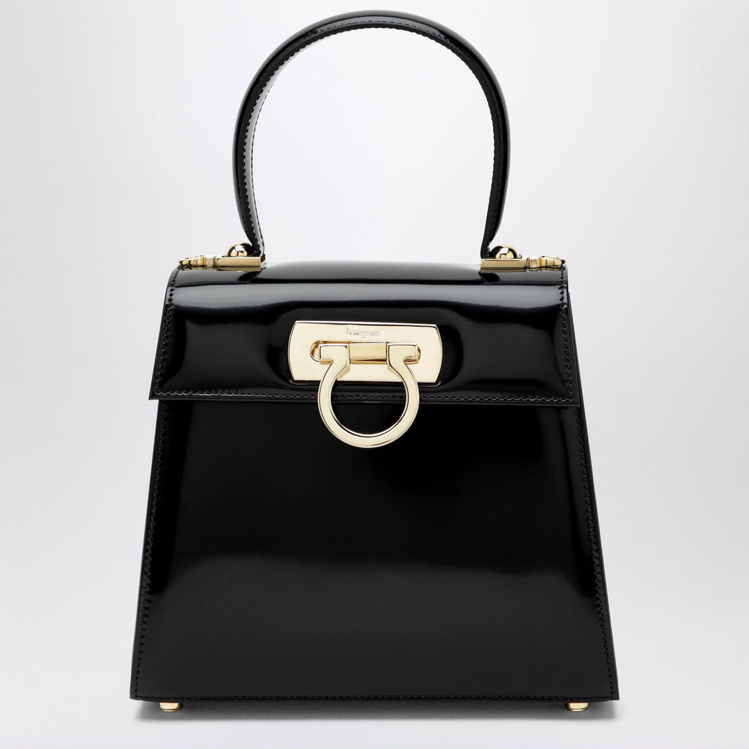 Shirts & Tops TU Ferragamo - Small black leather top-handle bag with Gancini closure Brand