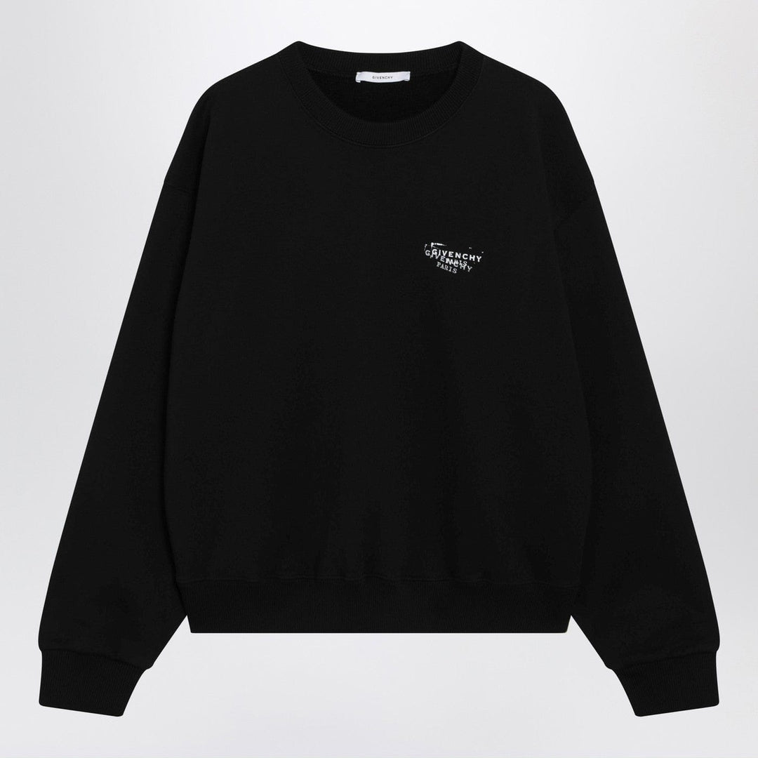 Shirts &amp; Tops Givenchy - Black brushed cotton sweatshirt with logo Brand