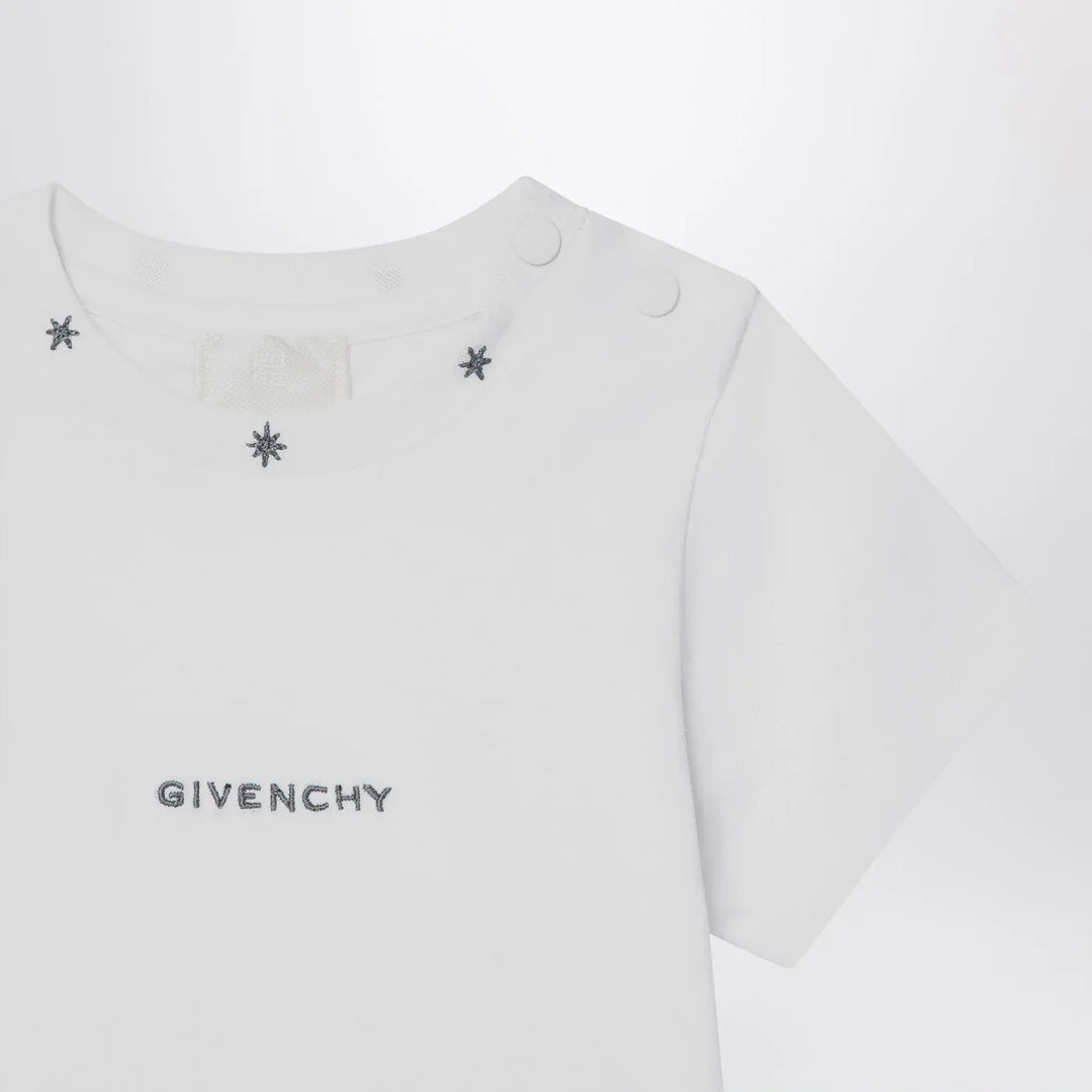 Givenchy - White cotton T-shirt with embroidered logo Brand Shirts &amp; Tops 2A