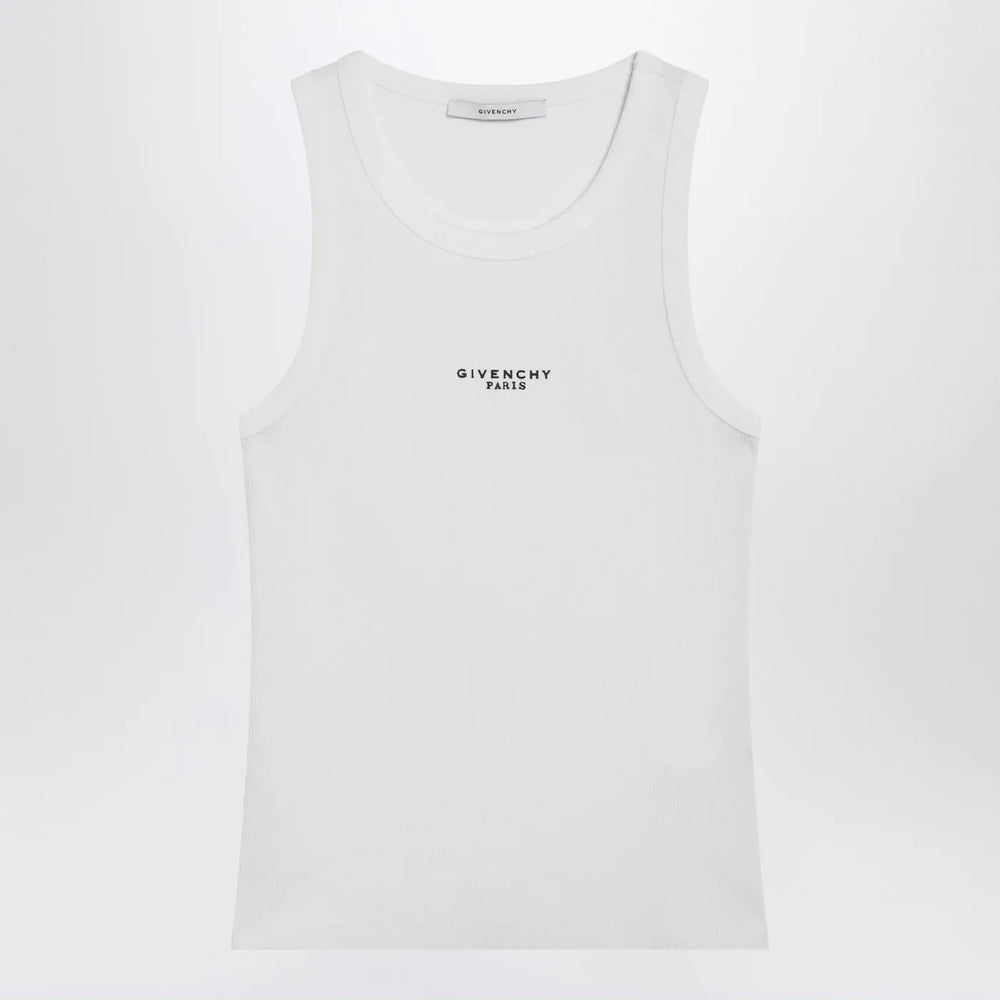 Givenchy - White slim-fit tank top with logo Brand Shirts & Tops M