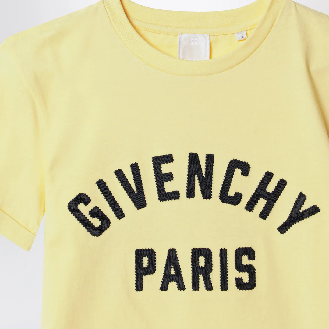 Givenchy - Yellow T-shirt with embroidered logo Brand Shirts &amp; Tops