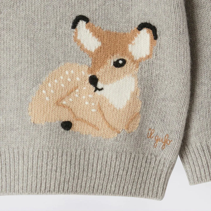 Il Gufo - Grey mélange wool jumper Brand Shirts &amp; Tops 12