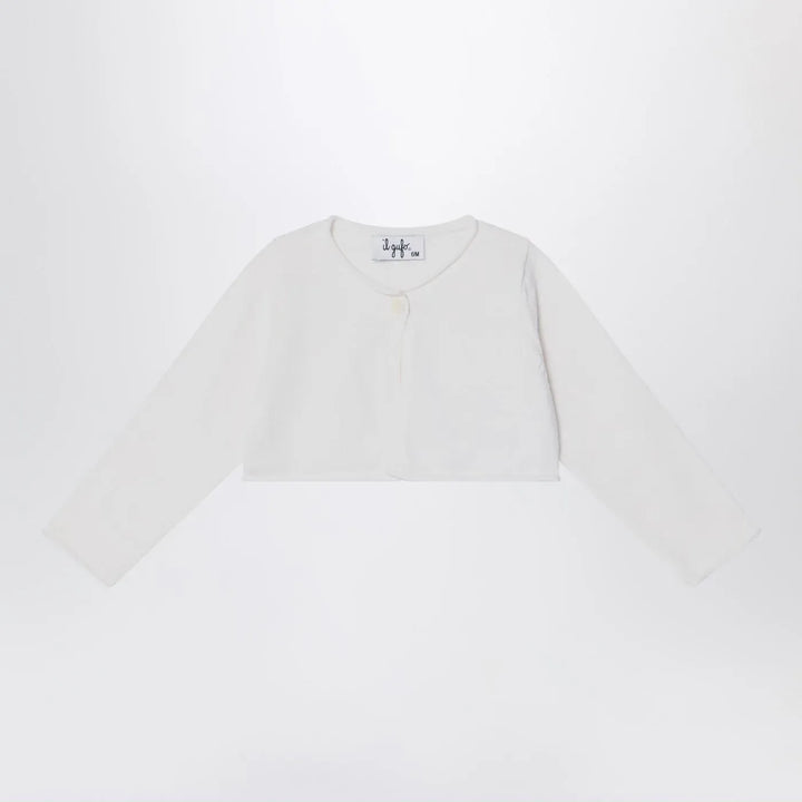 Il Gufo - Short wrap cardigan white milk Brand Shirts &amp; Tops 12M