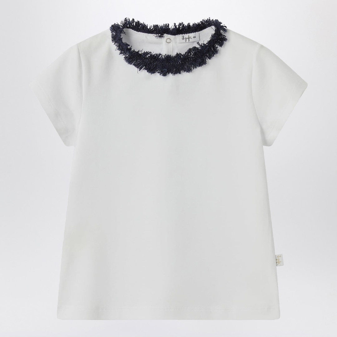 Shirts & Tops Il Gufo - White T-shirt with frayed neckline Brand