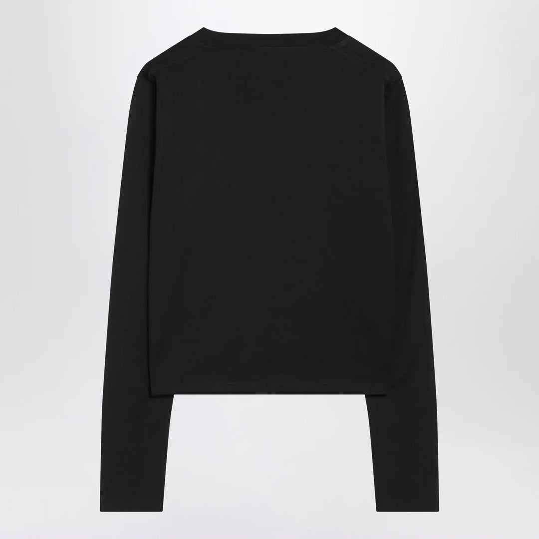 LouLou De Saison - Black cotton crew-neck T-shirt Brand Shirts &amp; Tops XS