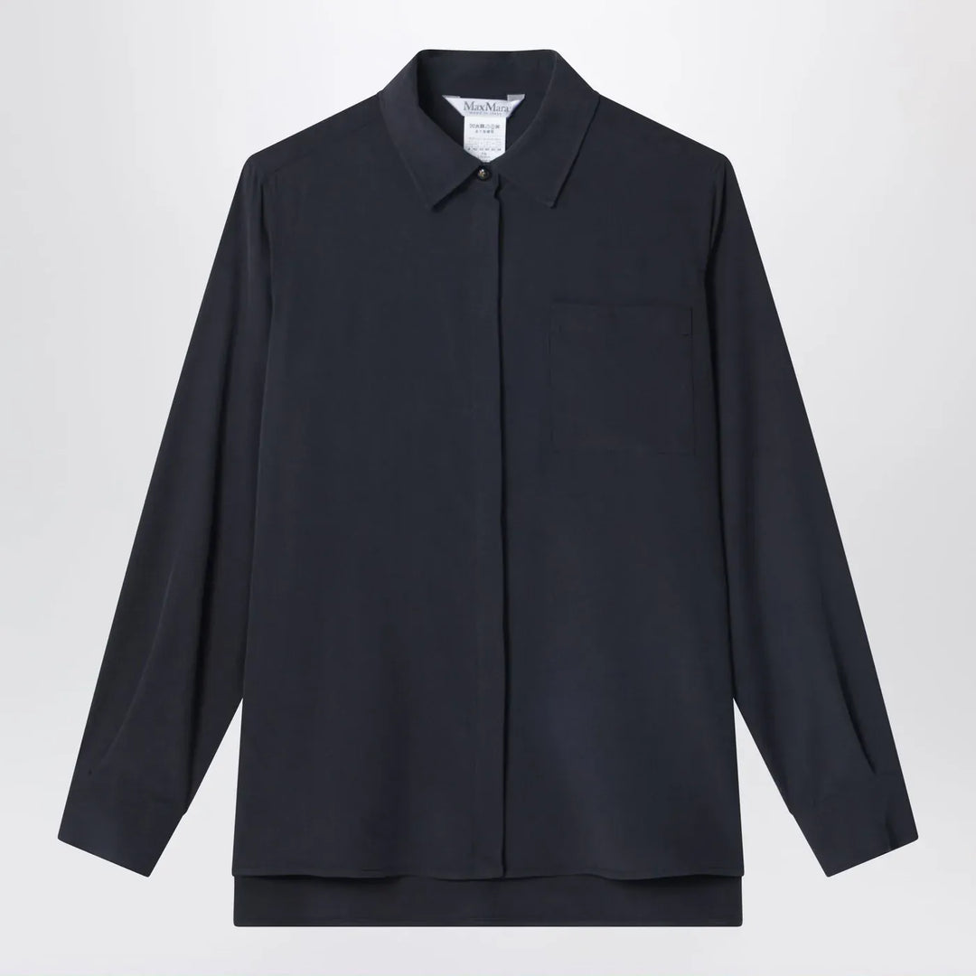 Max Mara - Blue silk shirt Brand Shirts &amp; Tops 38  IT