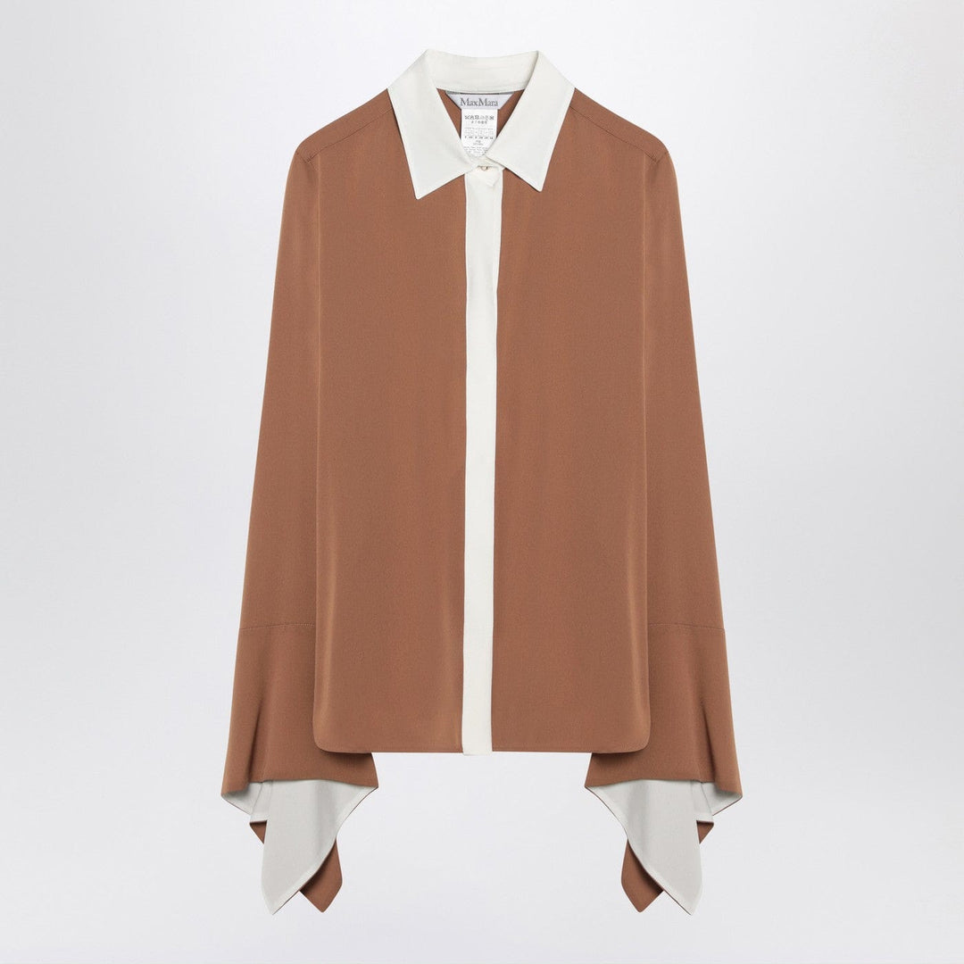 Shirts &amp; Tops Max Mara - Camel silk colour-block shirt Brand