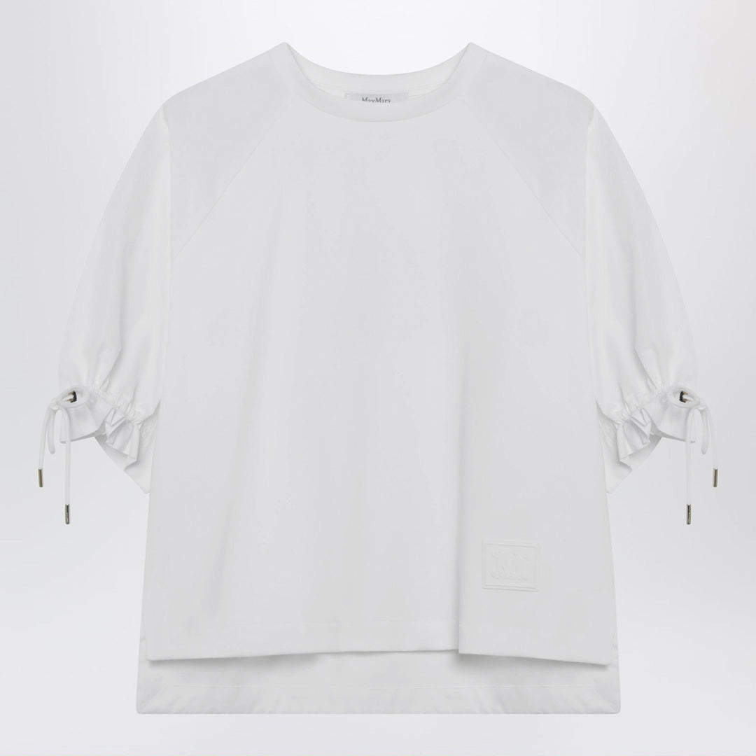 Shirts & Tops Max Mara - Optical white cotton-blend jersey top Brand