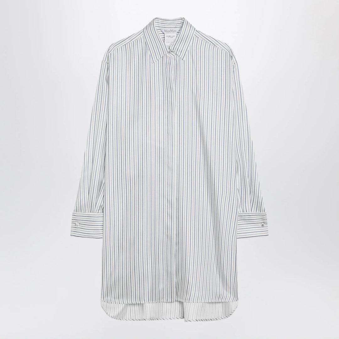 Max Mara - Oversized striped silk shirt Brand Shirts &amp; Tops 38  IT