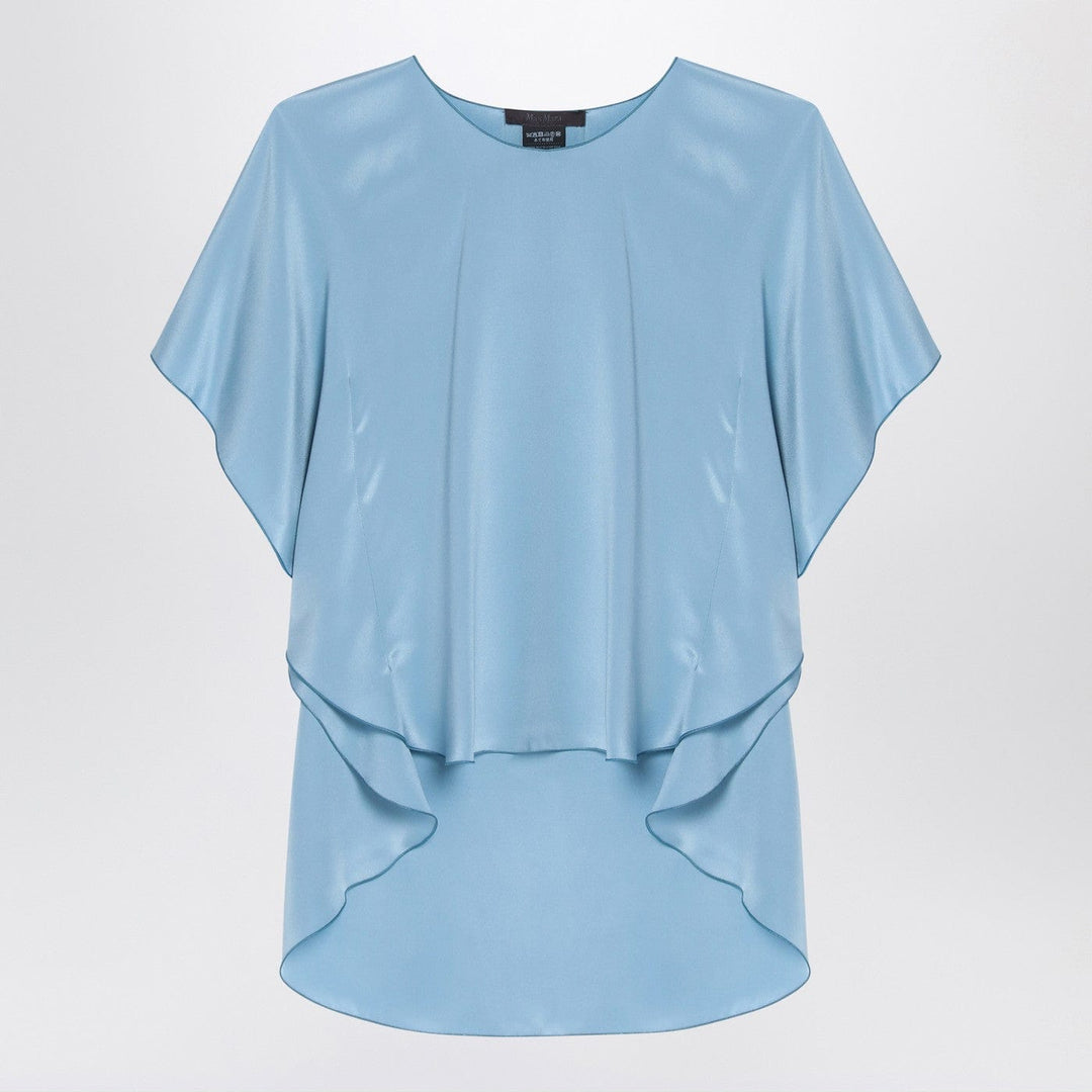 Shirts &amp; Tops 40  IT Max Mara Pianoforte - Light blue flowy silk blouse Brand