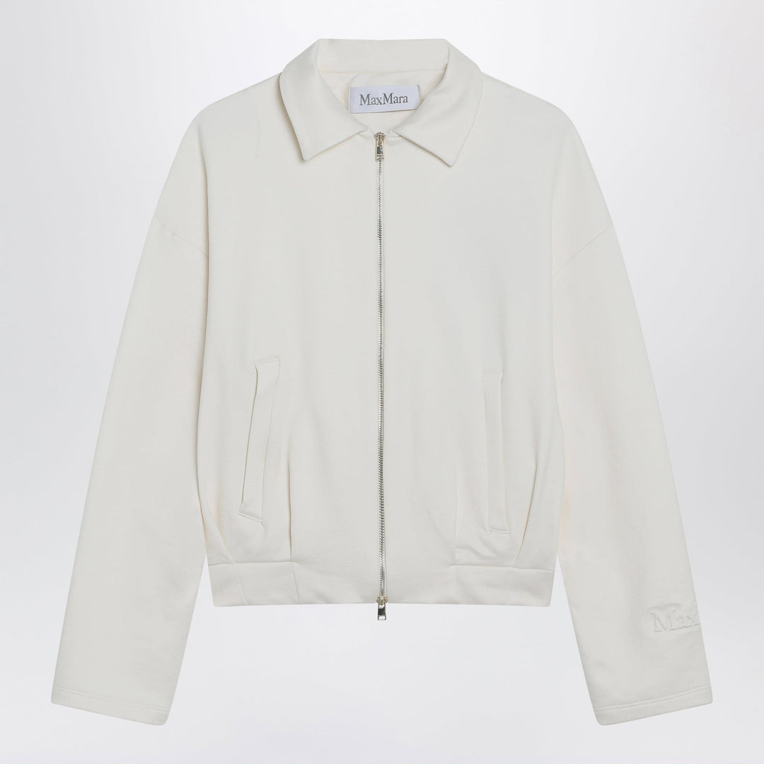 Shirts &amp; Tops Max Mara - White cropped sweatshirt in silk blend Brand
