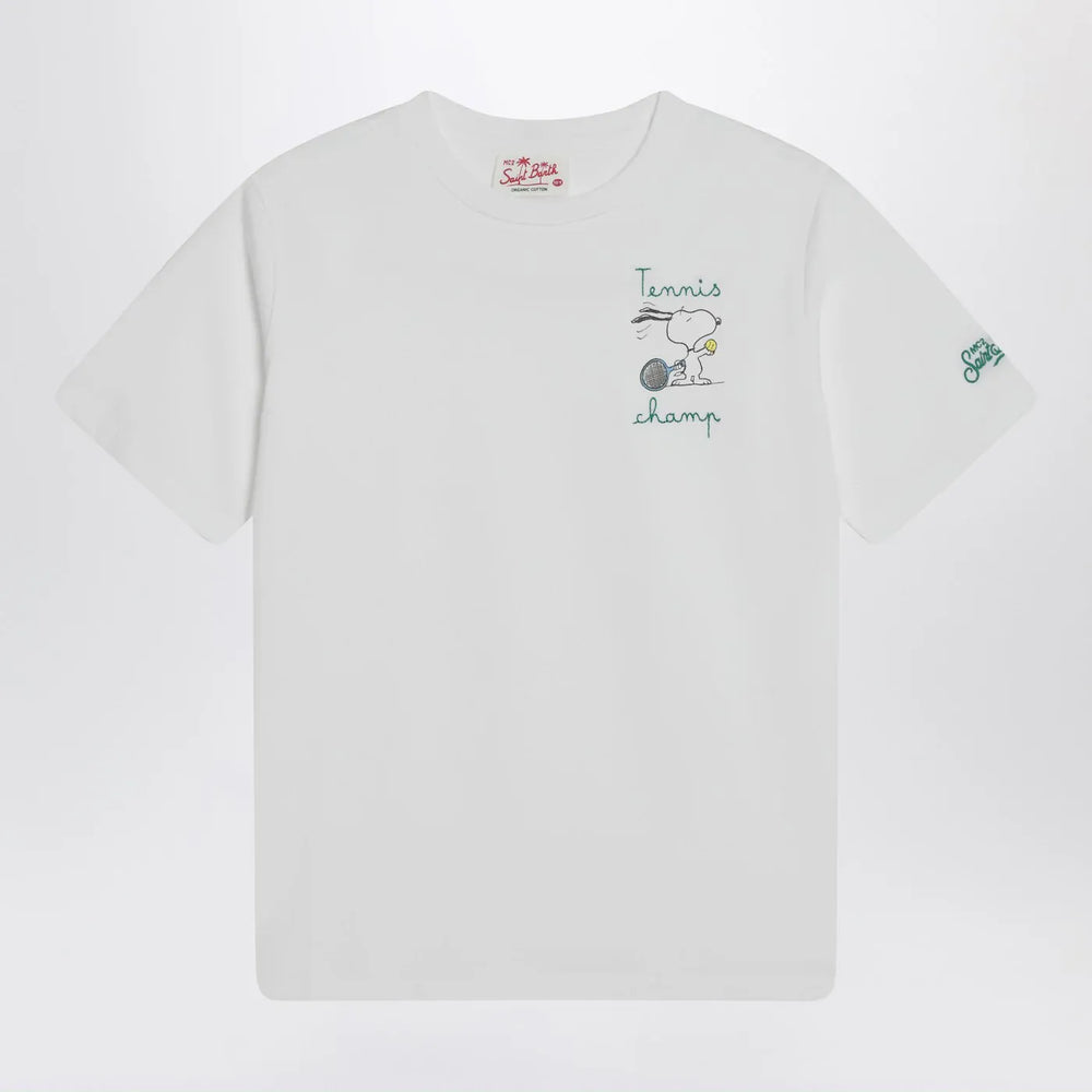 MC2 Saint Barth - White T-shirt with Snoopy tennis print Brand Shirts & Tops 10