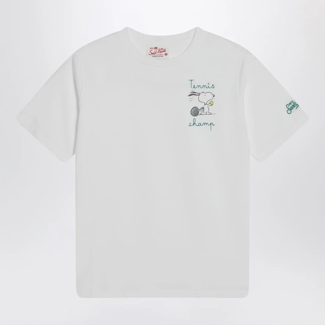 MC2 Saint Barth - White T-shirt with Snoopy tennis print Brand Shirts &amp; Tops 10