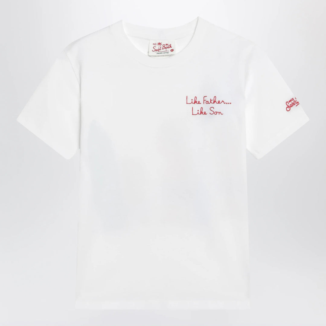 MC2 Saint Barth - White T-shirt with The Simpsons Homer and Bart print Brand Shirts &amp; Tops 1Y