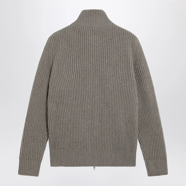 MM6 Maison Margiela - Beige mélange wool cardigan Brand Shirts &amp; Tops S