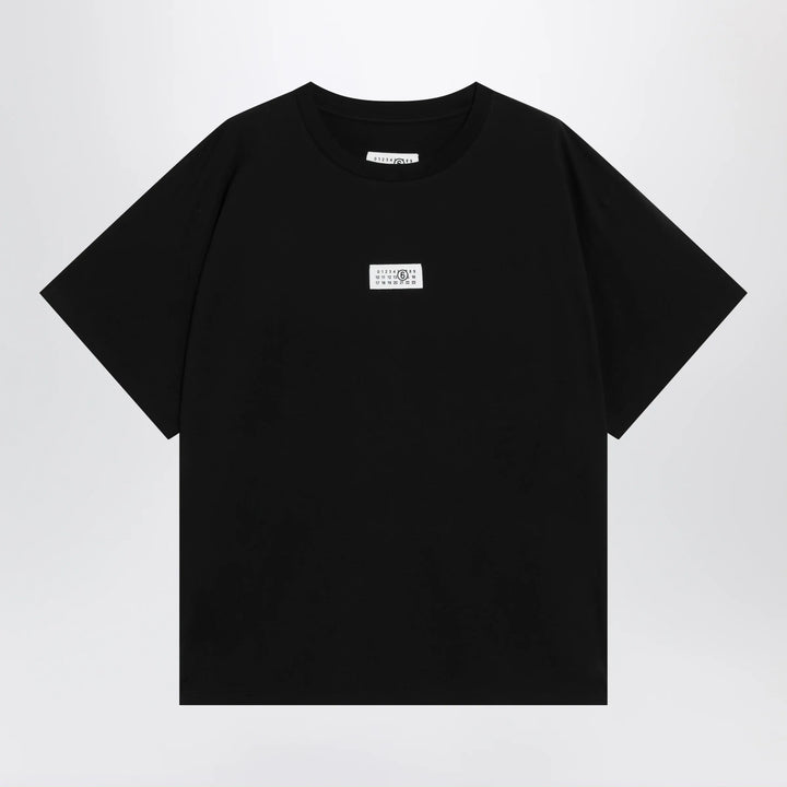 MM6 Maison Margiela - Black cotton T-shirt with Numeric logo Brand Shirts &amp; Tops S